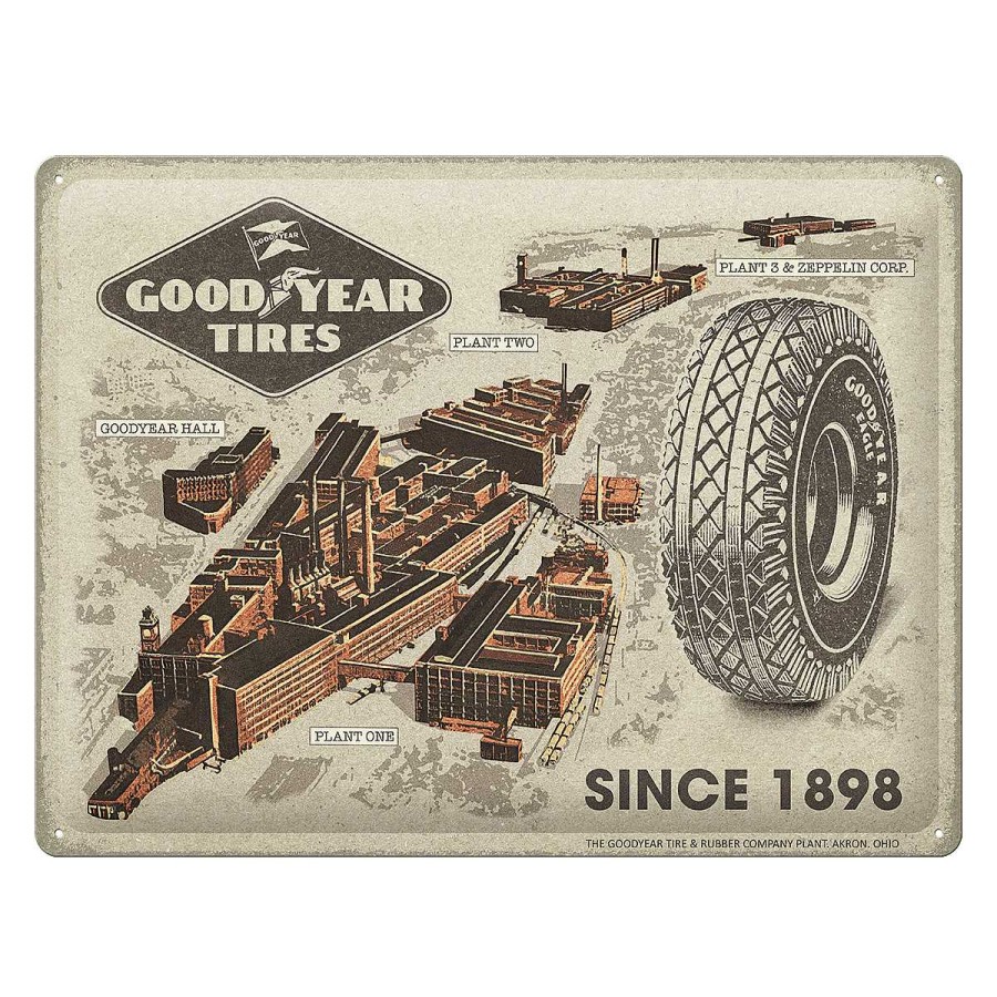 Lifestyle | Goodyear Goodyear Tin Sign (30 X 40 Cm) "Factories"