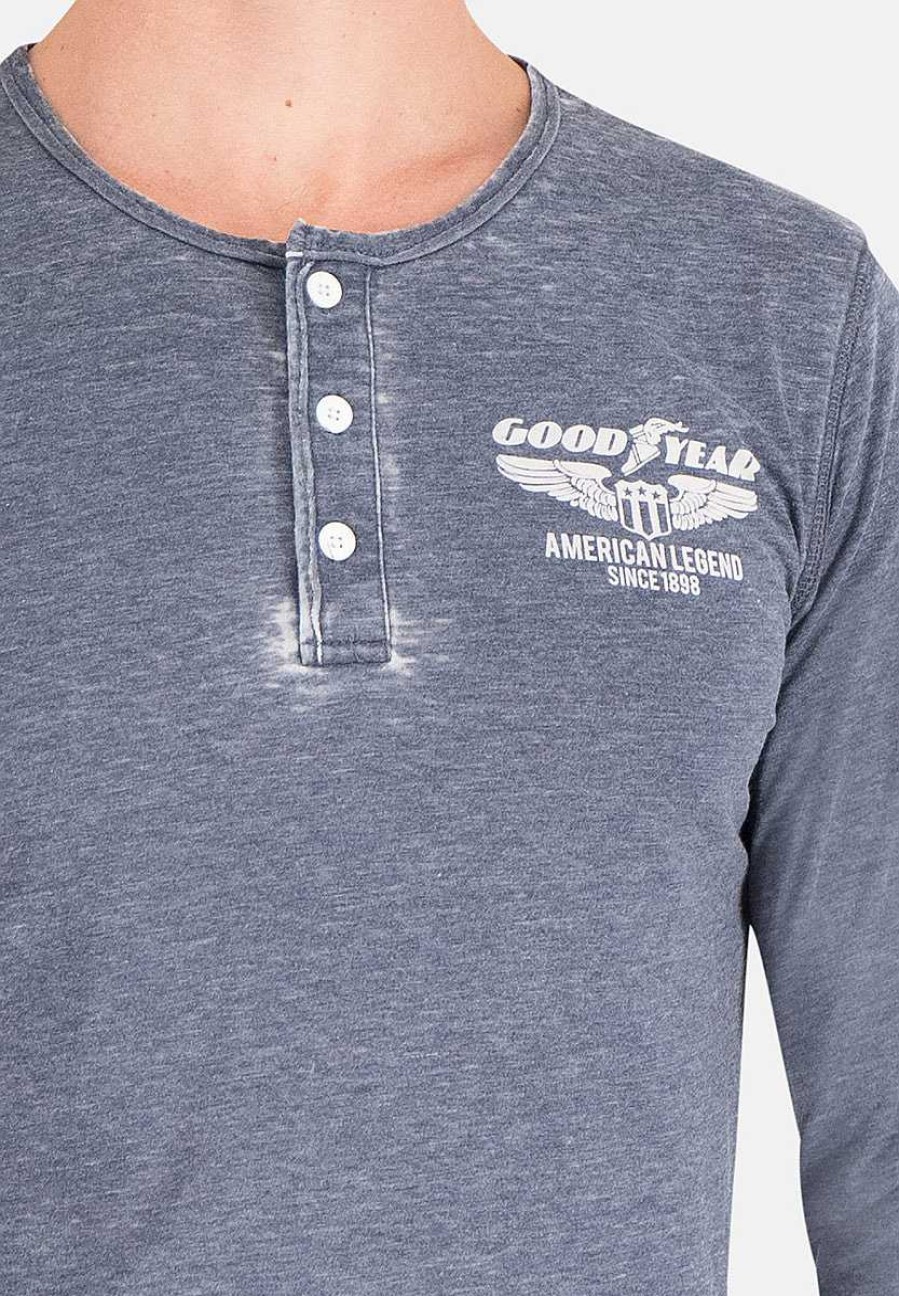 T-Shirts & Long Sleeves | Goodyear Goodyear Men'S Henley Shirt "Harvey"