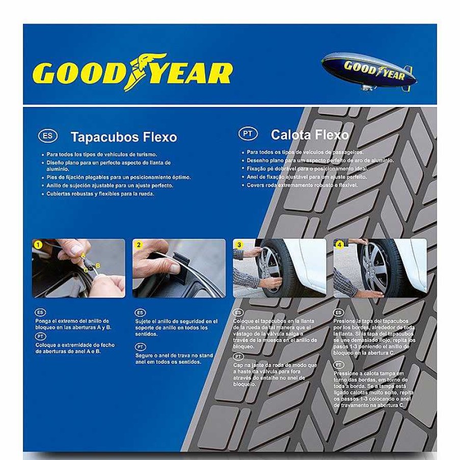 Exterior Fittings | Goodyear Goodyear Wheel Trim Flexo 14'' (Set Of 4 )