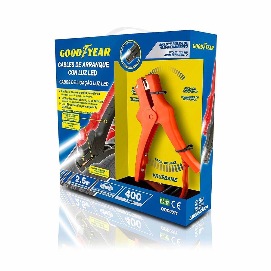 Car Electrics | Goodyear Goodyear Jump Starter Cables With Led Light