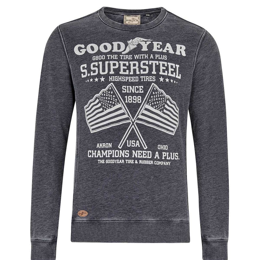 Hoodies & Sweaters | Goodyear Goodyear Men'S Crewneck Sweatshirt "Ceylon"